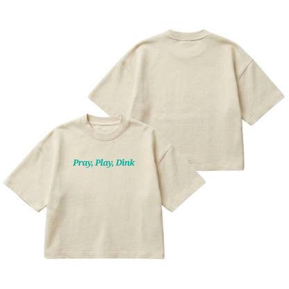 Pray, Play, Dink – Boxy Cropped Shirt