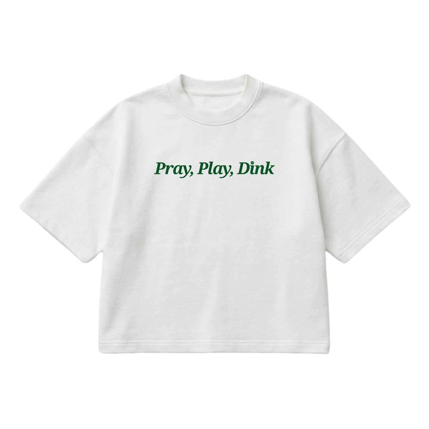 Pray, Play, Dink – Boxy Cropped Shirt