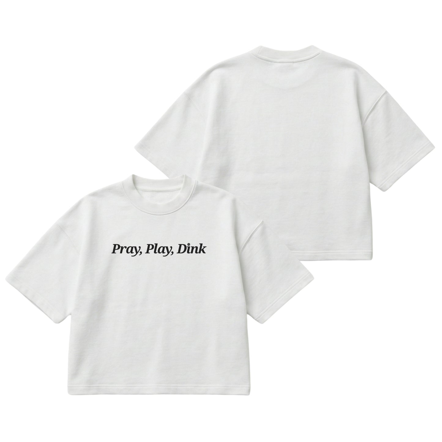 Pray, Play, Dink – Boxy Cropped Shirt