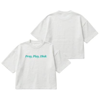 Pray, Play, Dink – Boxy Cropped Shirt