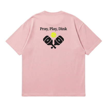 Pray, Play, Dink – Premium Oversized T-Shirt