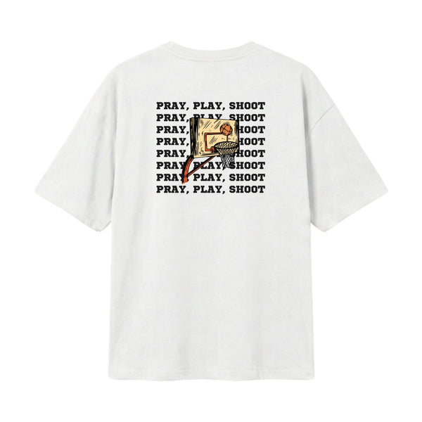 Pray, Play, Shoot – Lightweight Oversized T-Shirt
