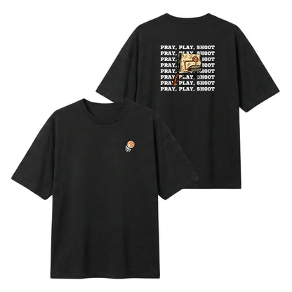 Pray, Play, Shoot – Lightweight Oversized T-Shirt