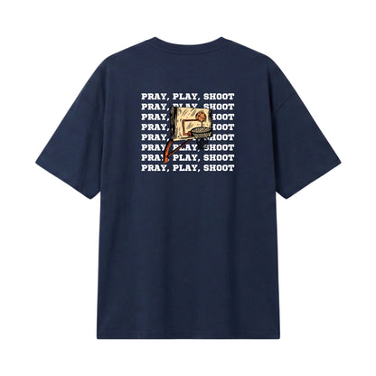 Pray, Play, Shoot – Lightweight Oversized T-Shirt