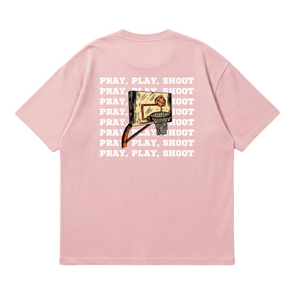 Pray, Play, Shoot – Premium Oversized T-Shirt