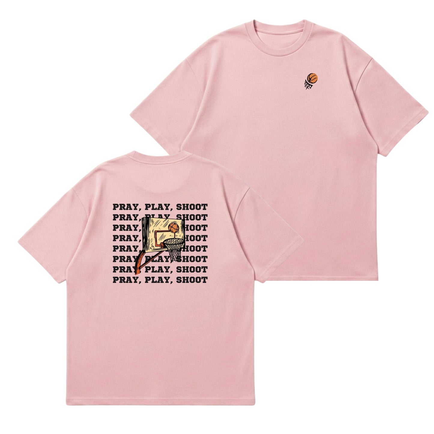 Pray, Play, Shoot – Premium Oversized T-Shirt