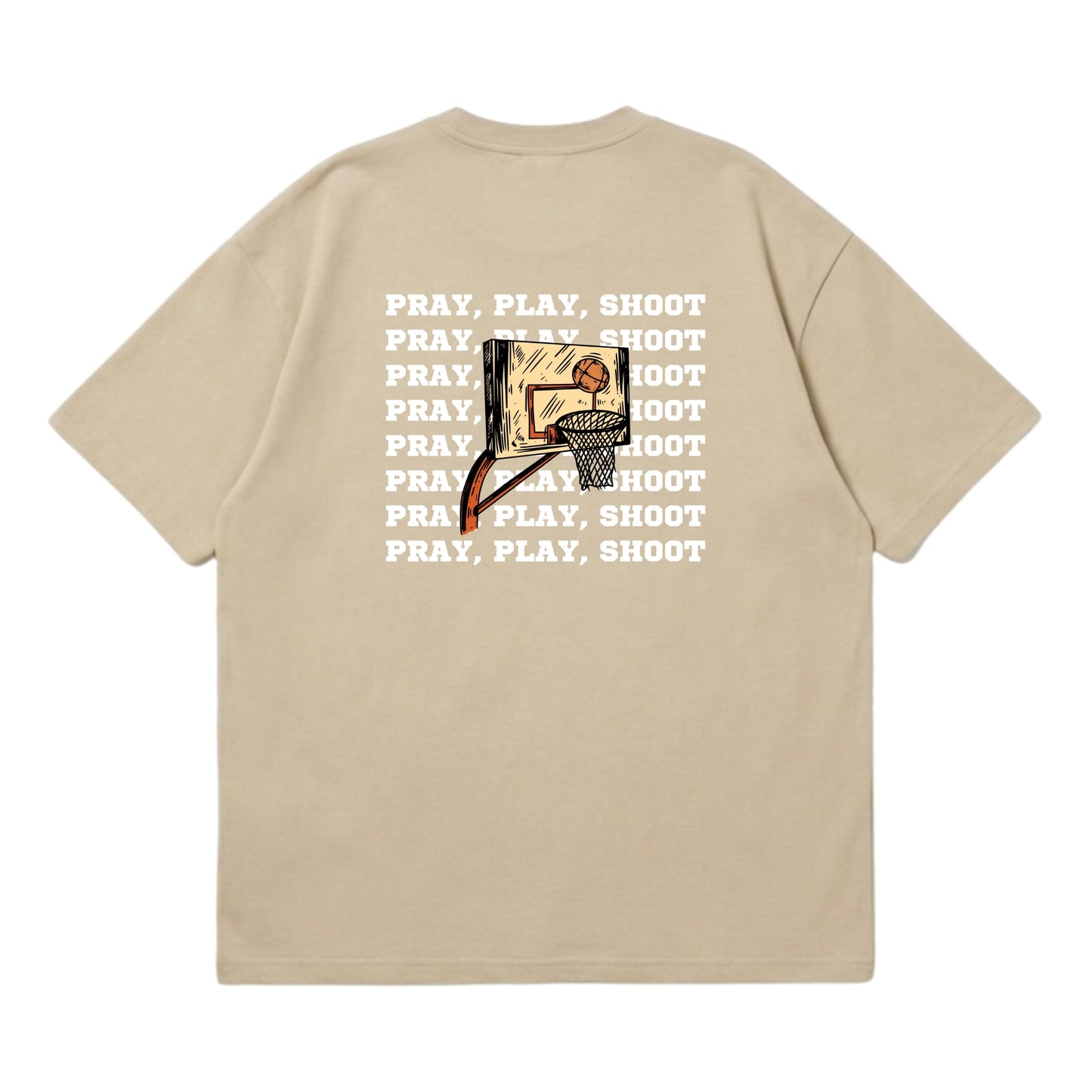 Pray, Play, Shoot – Premium Oversized T-Shirt