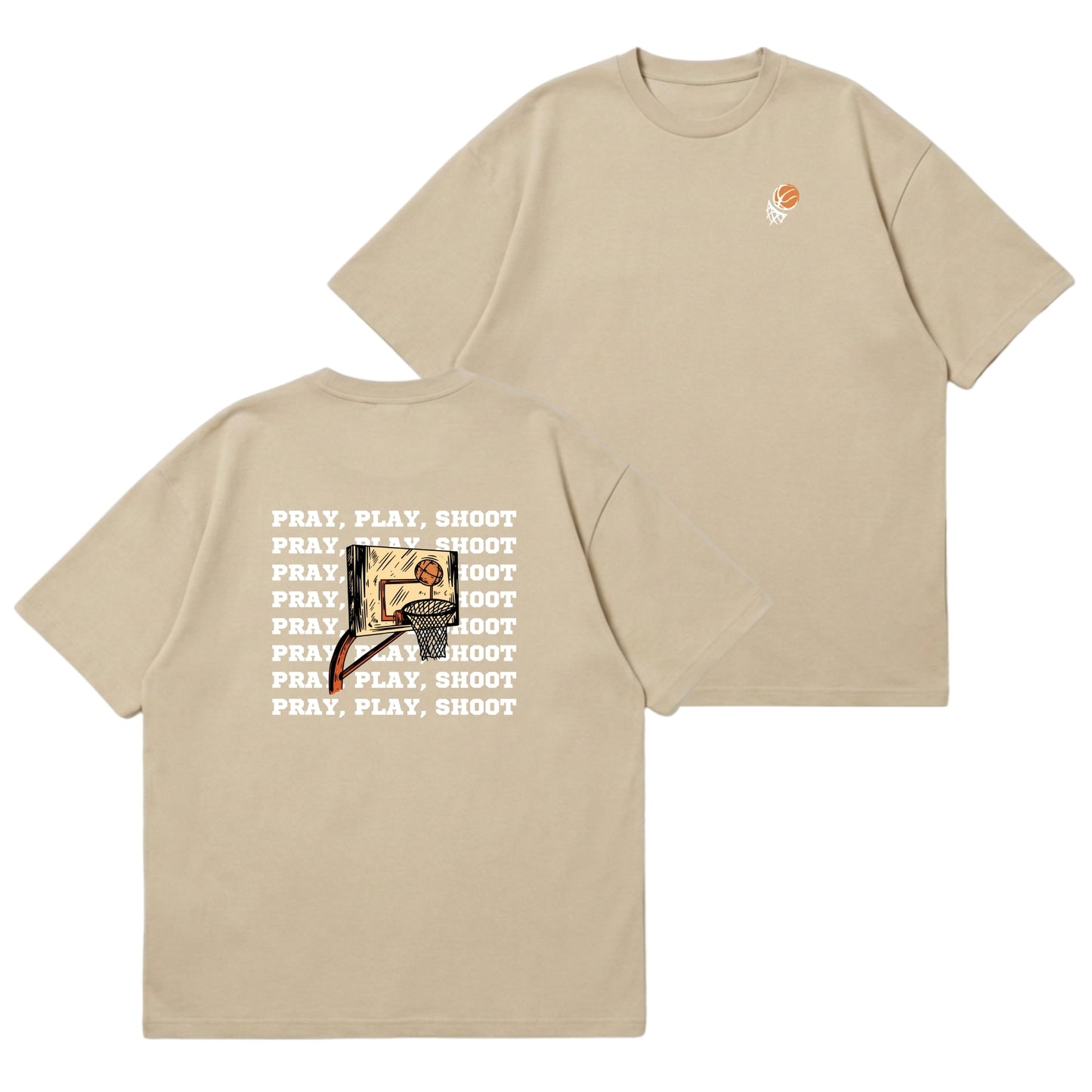 Pray, Play, Shoot – Premium Oversized T-Shirt