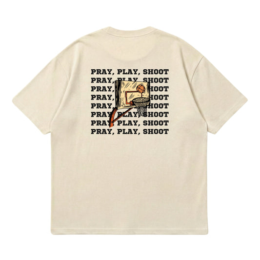Pray, Play, Shoot – Premium Oversized T-Shirt