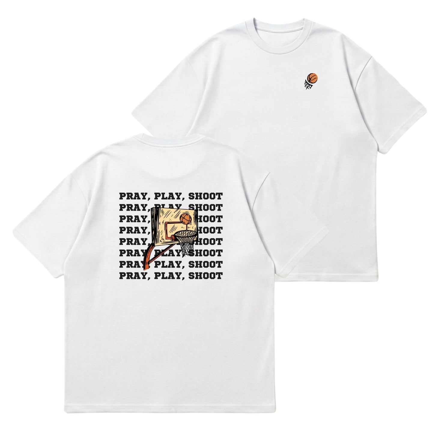 Pray, Play, Shoot – Premium Oversized T-Shirt