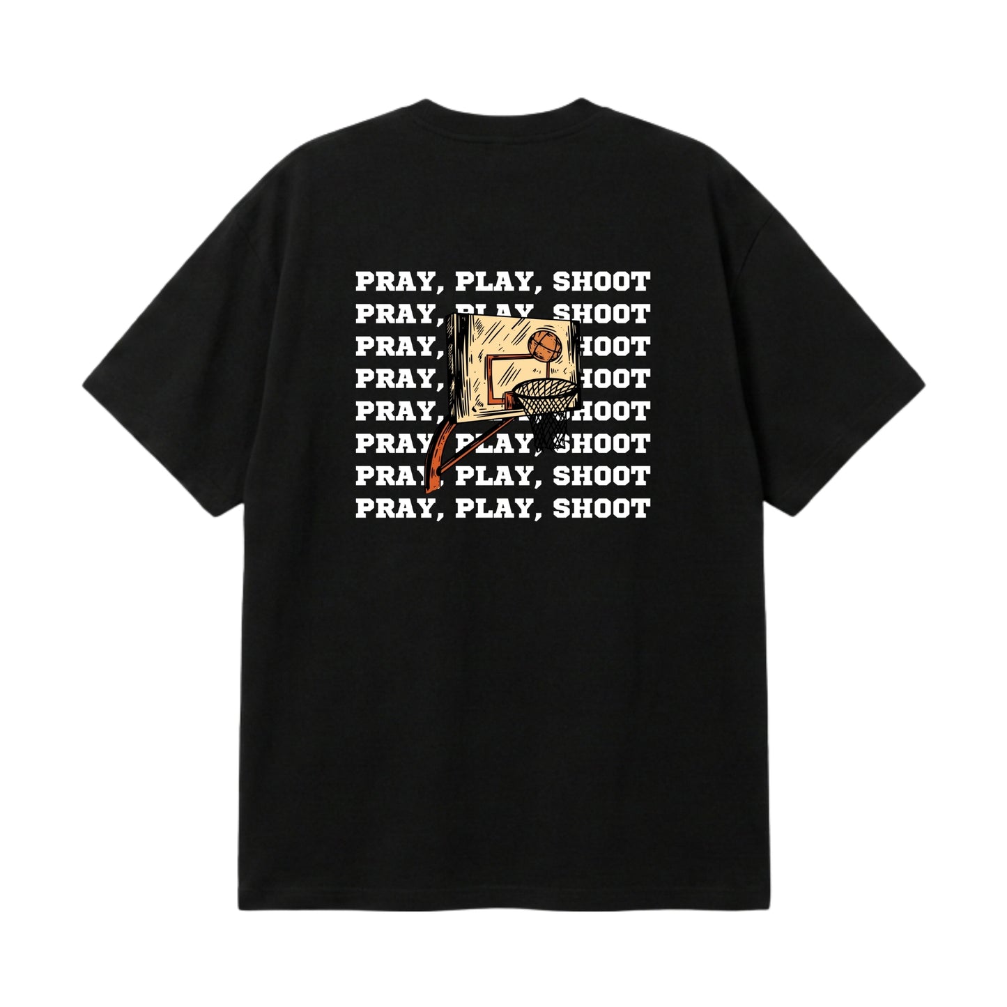 Pray, Play, Shoot – Premium Oversized T-Shirt