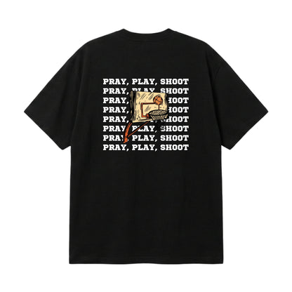 Pray, Play, Shoot – Premium Oversized T-Shirt