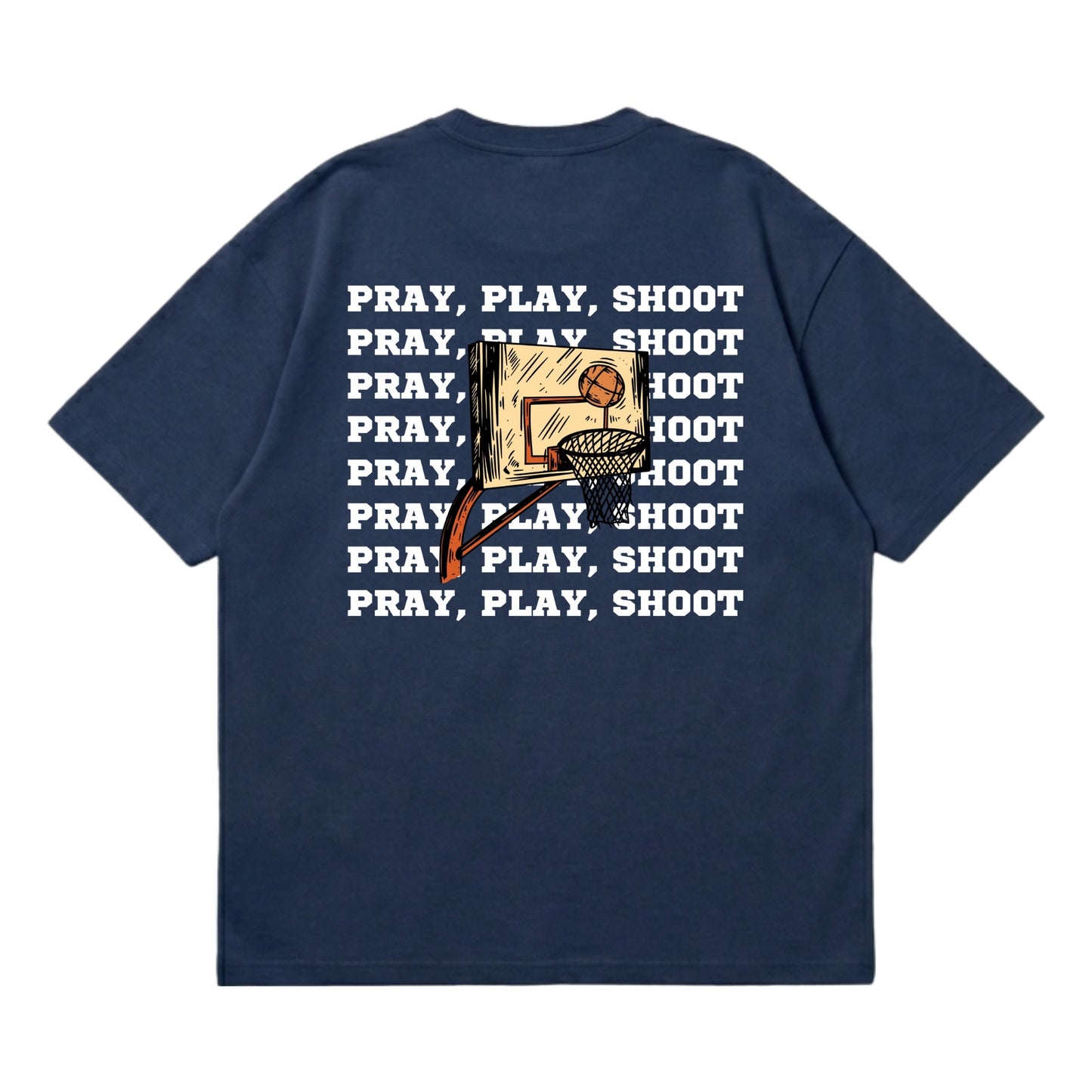 Pray, Play, Shoot – Premium Oversized T-Shirt
