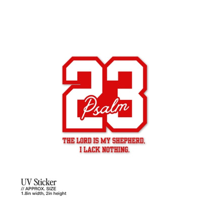 Psalm 23:1 – UV Waterproof Sticker