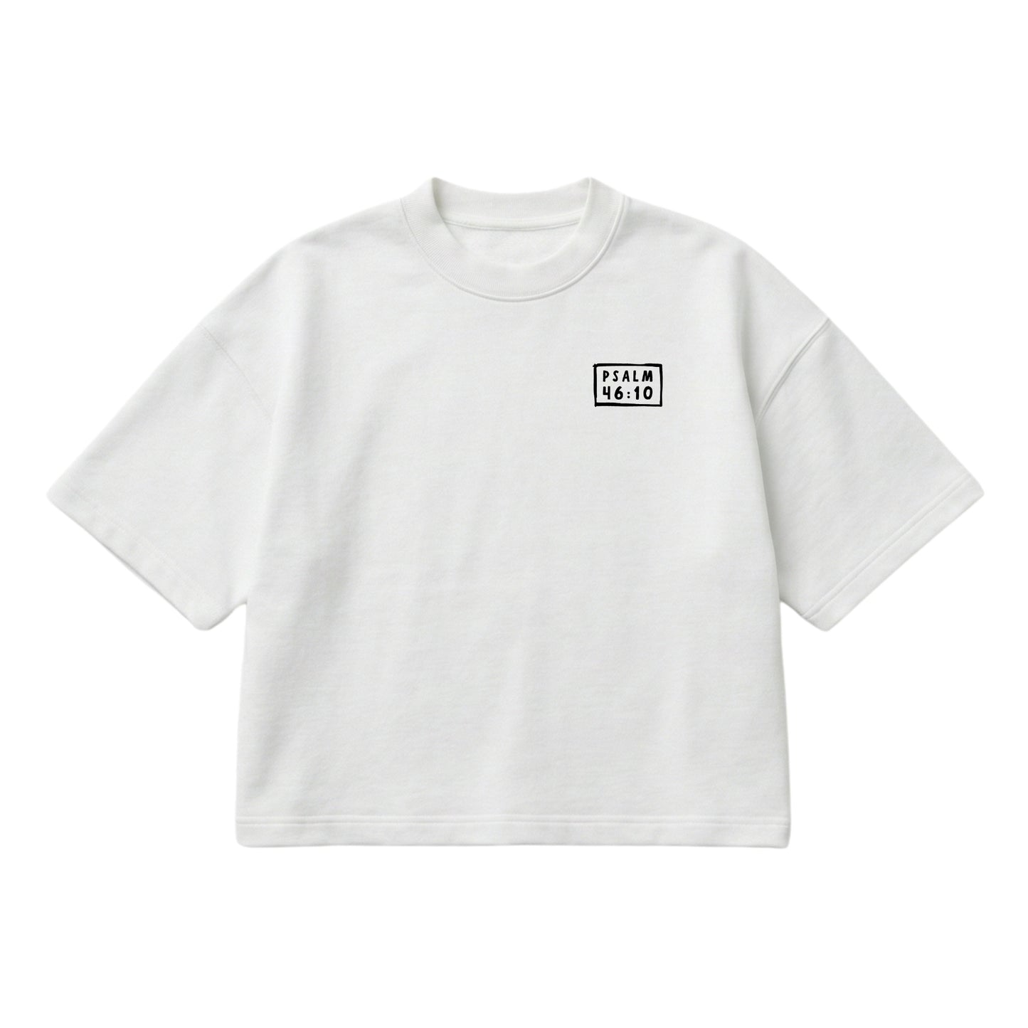 Psalm 46:10 Be Still & Know  – Boxy Cropped Shirt