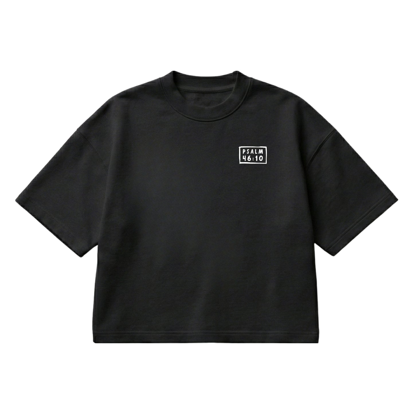 Psalm 46:10 Be Still & Know  – Boxy Cropped Shirt