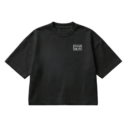 Psalm 46:10 Be Still & Know  – Boxy Cropped Shirt