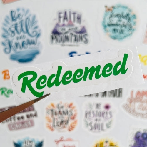 Redeemed – Waterproof Sticker