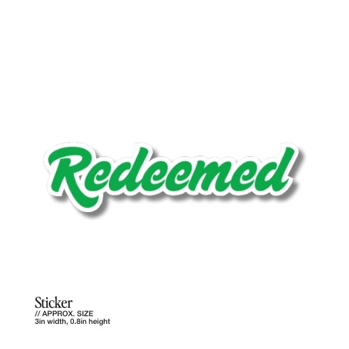 Redeemed – Waterproof Sticker