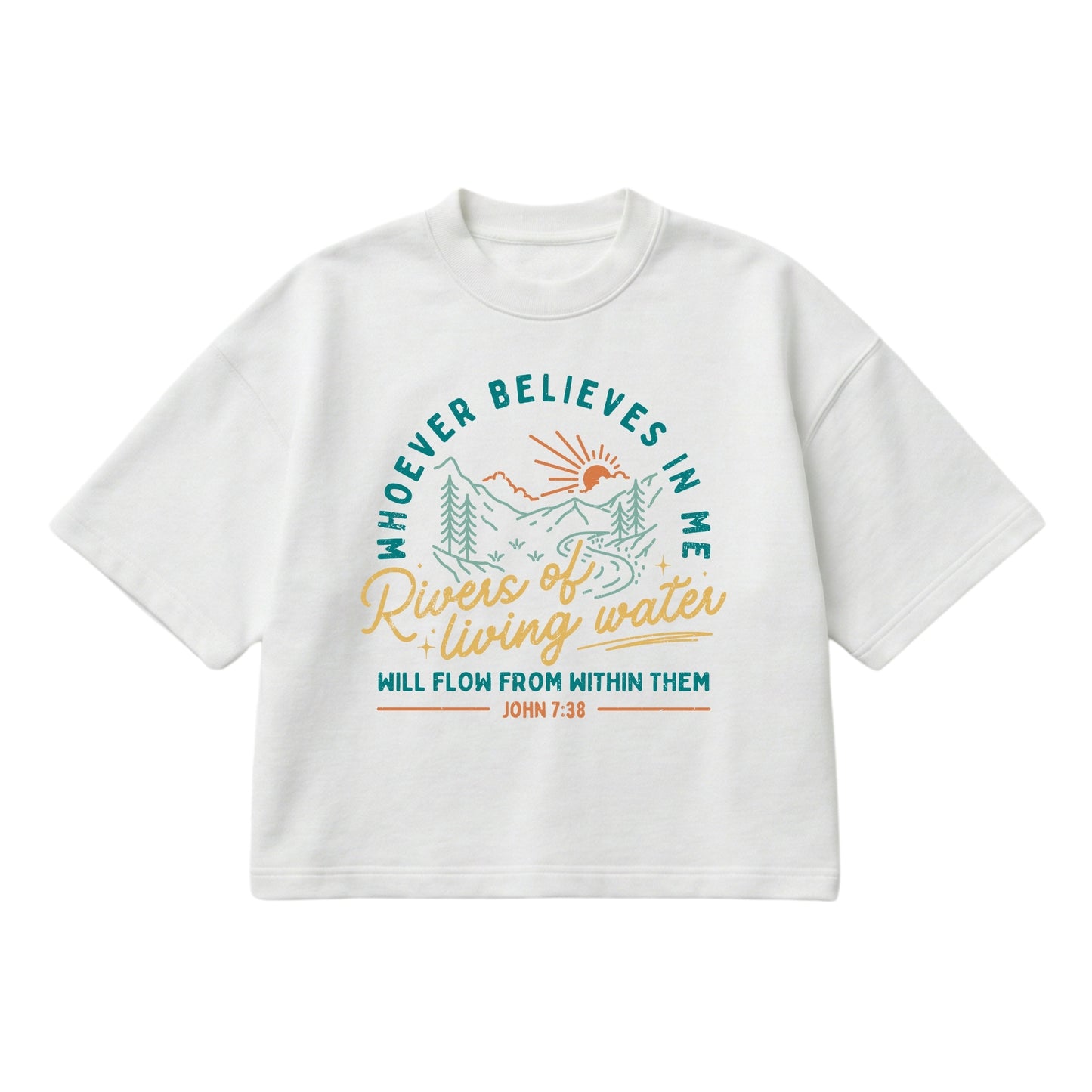 Rivers of Living Water – Boxy Cropped Shirt