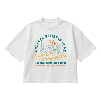 Rivers of Living Water – Boxy Cropped Shirt