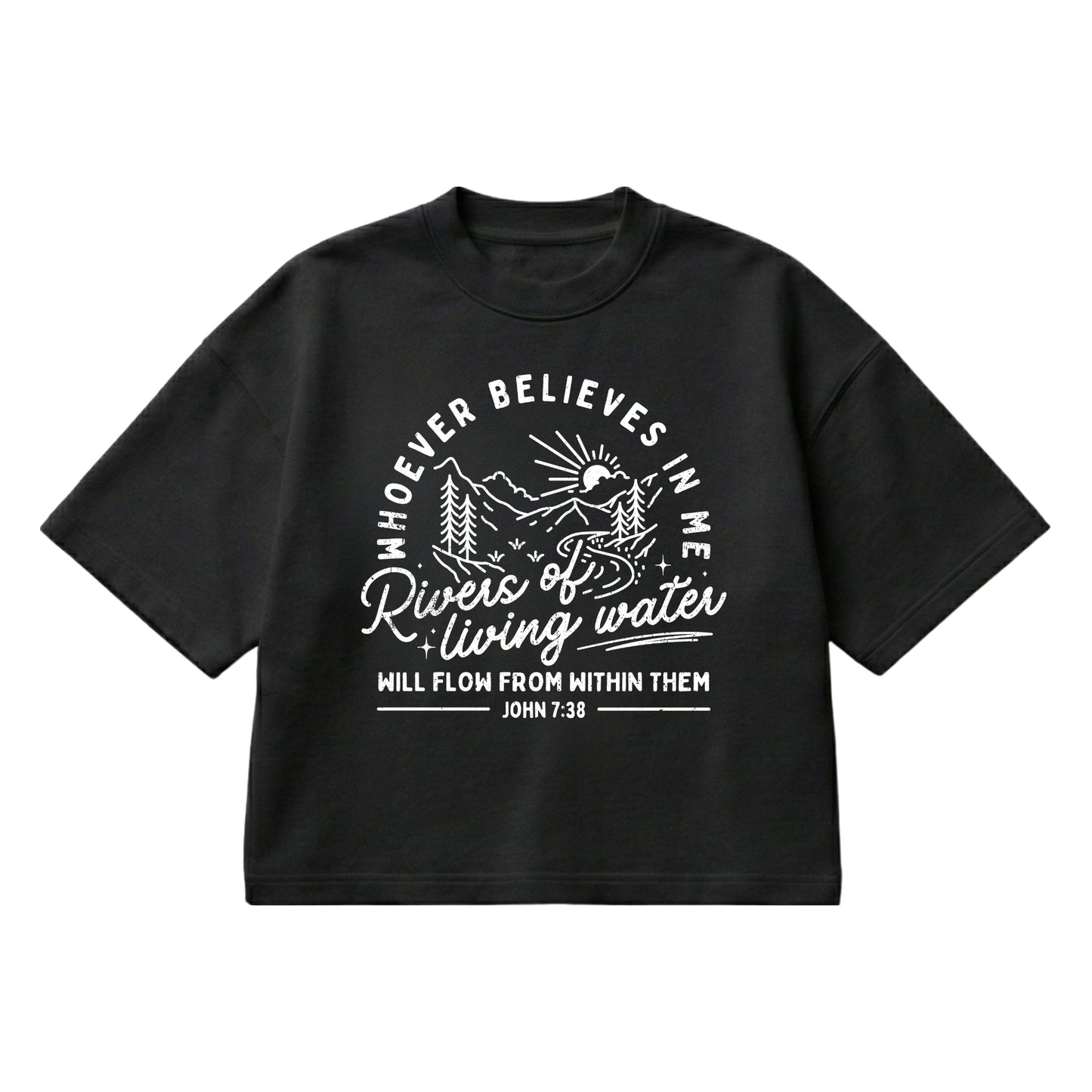 Rivers of Living Water – Boxy Cropped Shirt