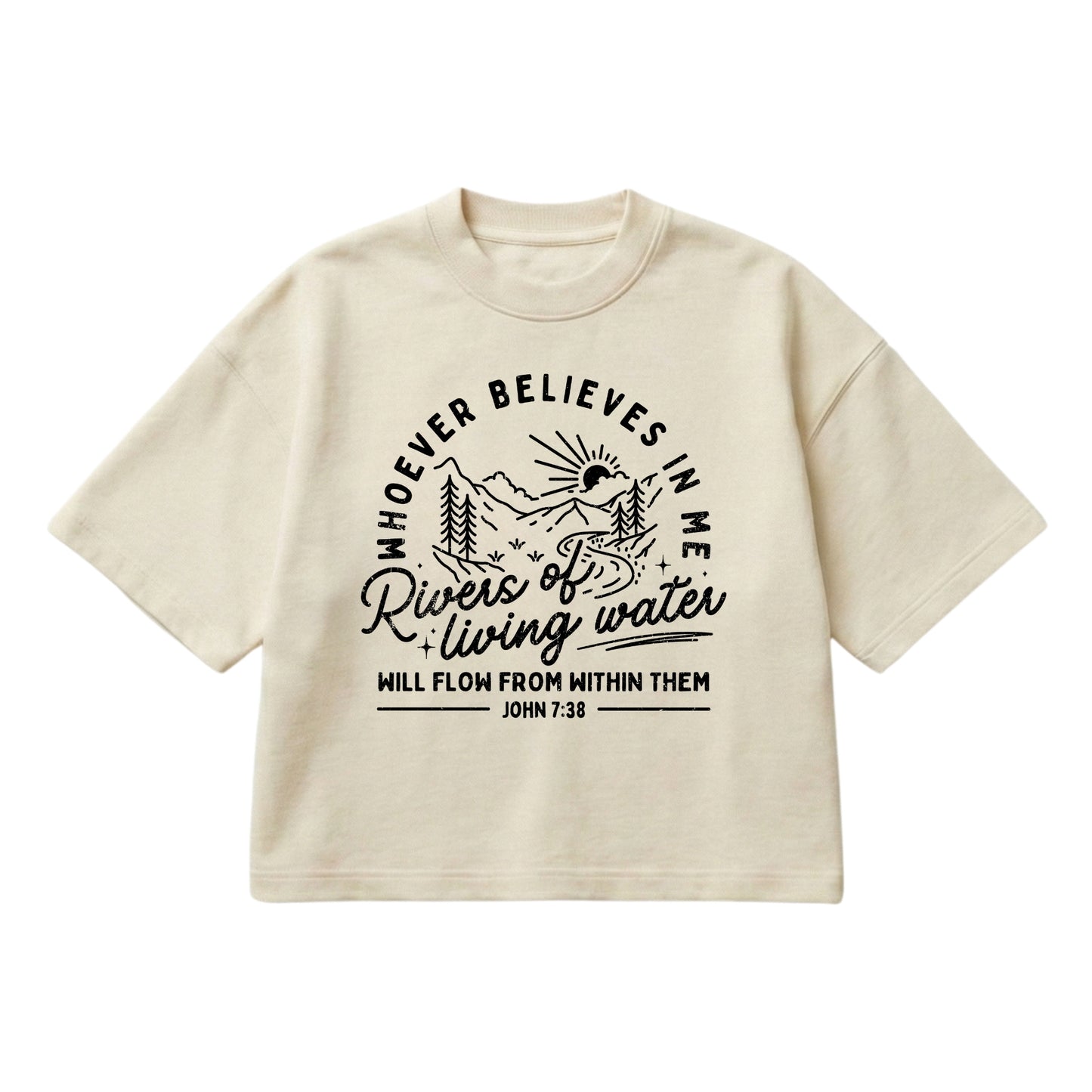 Rivers of Living Water – Boxy Cropped Shirt