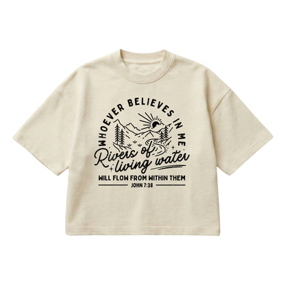 Rivers of Living Water – Boxy Cropped Shirt