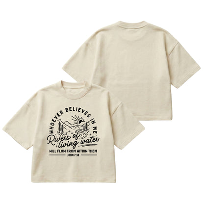Rivers of Living Water – Boxy Cropped Shirt