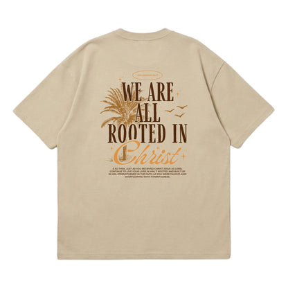 Rooted In Christ – Premium Oversized T-Shirt