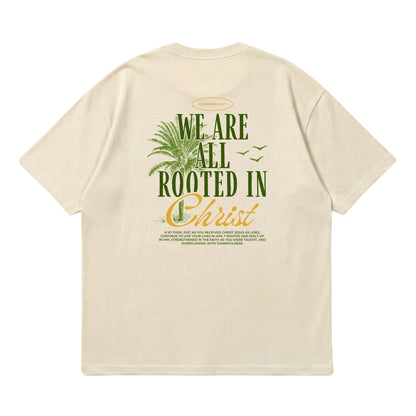 Rooted In Christ – Premium Oversized T-Shirt