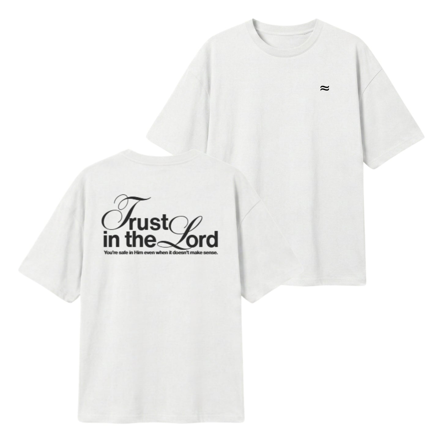 Safe in Him – Lightweight Oversized T-Shirt