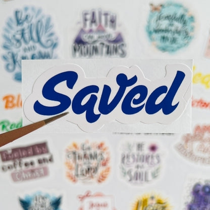 Saved – Waterproof Sticker
