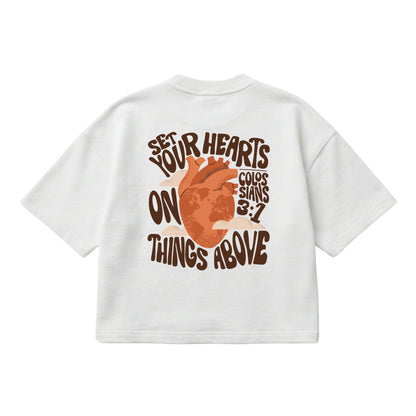 Set Your Hearts On Things Above – Boxy Cropped Shirt