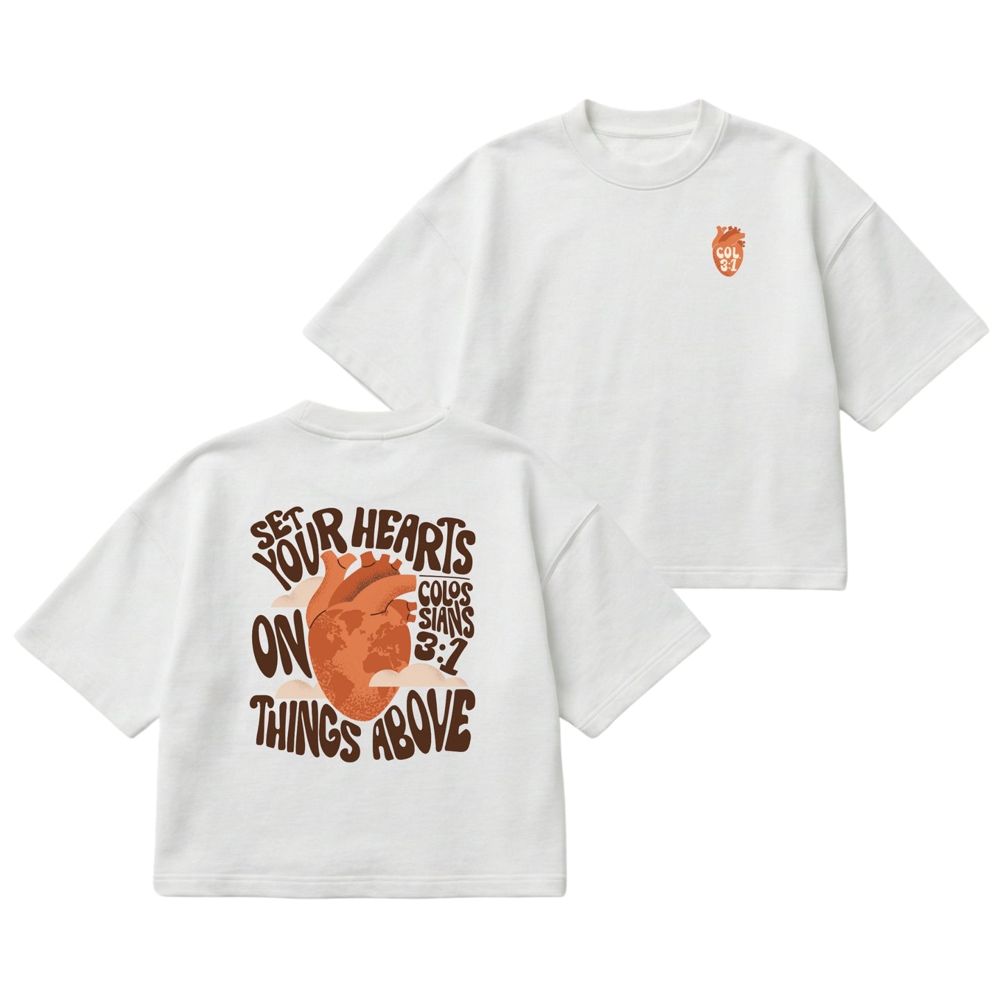 Set Your Hearts On Things Above – Boxy Cropped Shirt