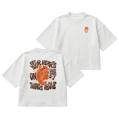 Set Your Hearts On Things Above – Boxy Cropped Shirt