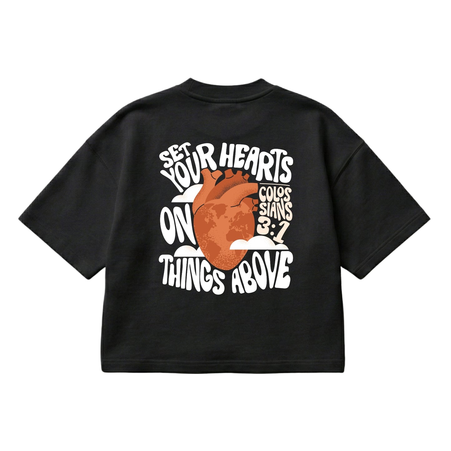 Set Your Hearts On Things Above – Boxy Cropped Shirt