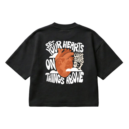 Set Your Hearts On Things Above – Boxy Cropped Shirt