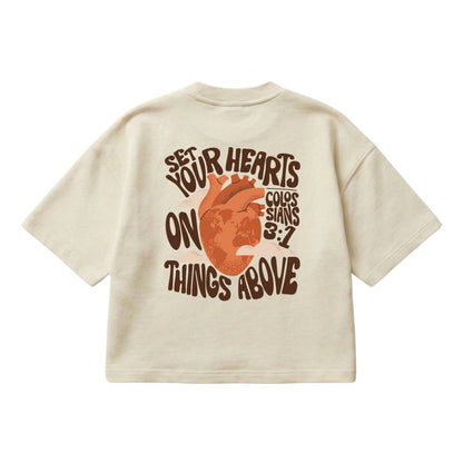 Set Your Hearts On Things Above – Boxy Cropped Shirt