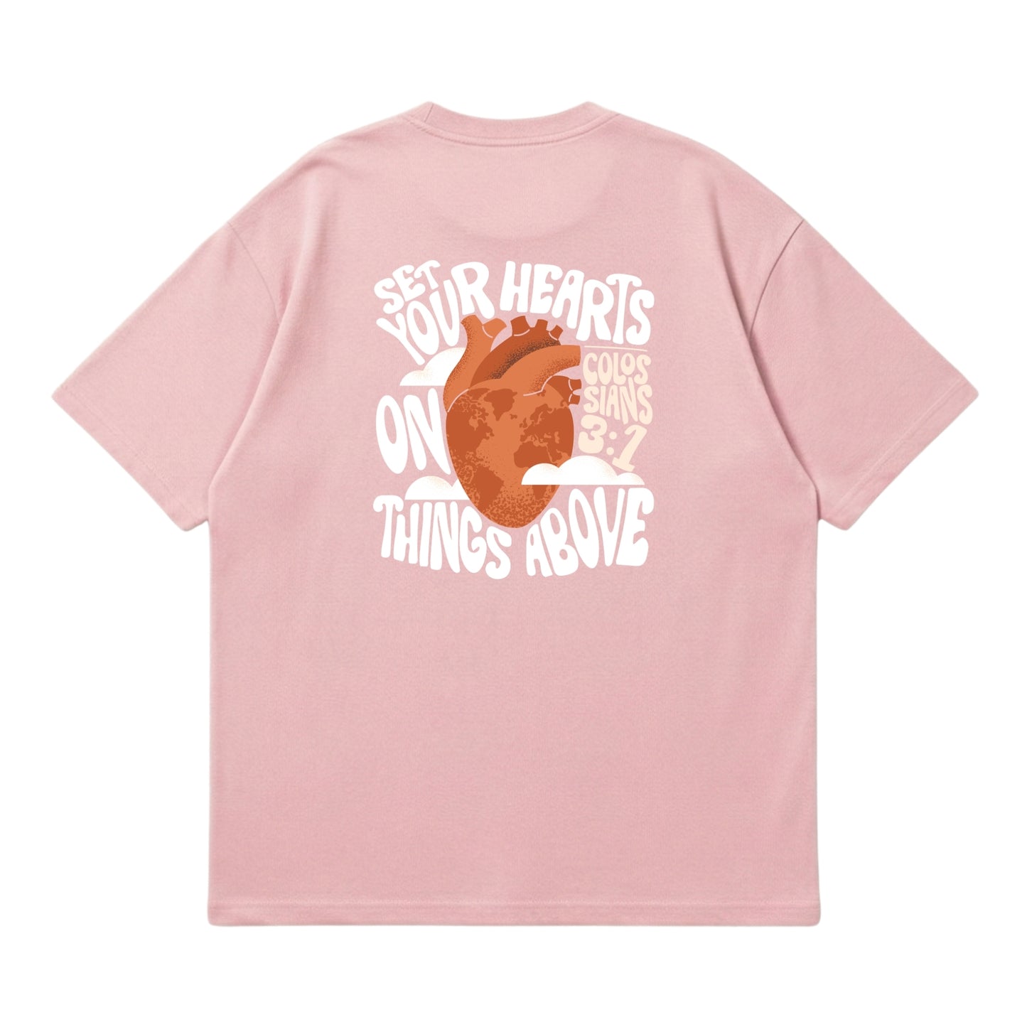 Set Your Hearts On Things Above – Premium Oversized T-Shirt