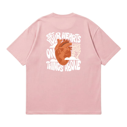 Set Your Hearts On Things Above – Premium Oversized T-Shirt