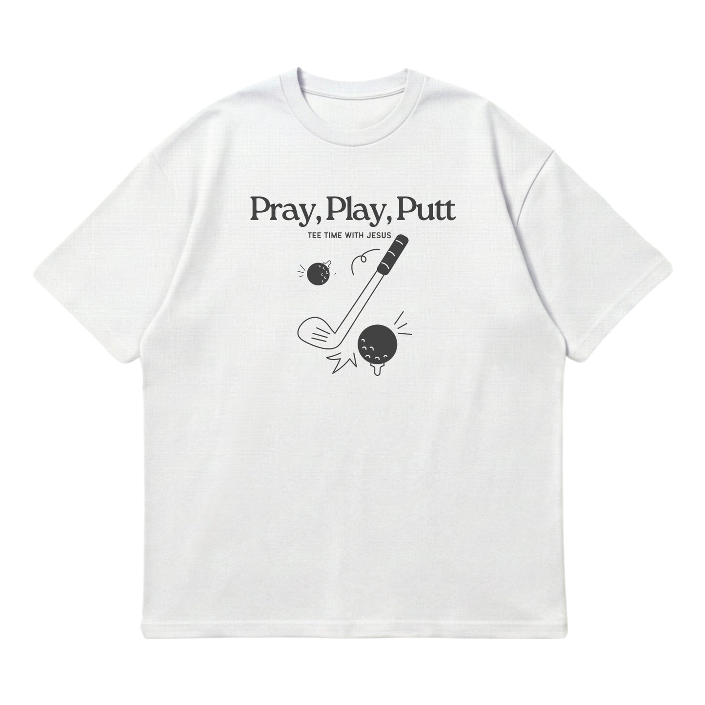 Tee time with Jesus  – Premium Oversized T-Shirt