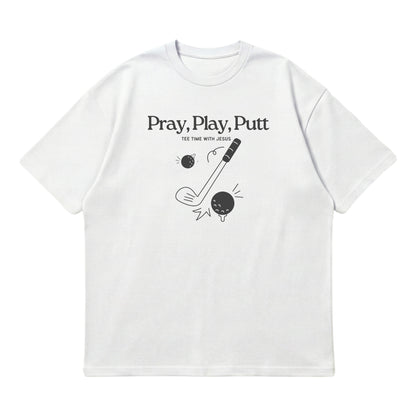 Tee time with Jesus  – Premium Oversized T-Shirt