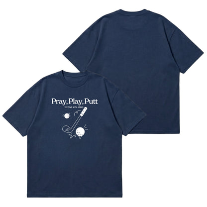 Tee time with Jesus  – Premium Oversized T-Shirt