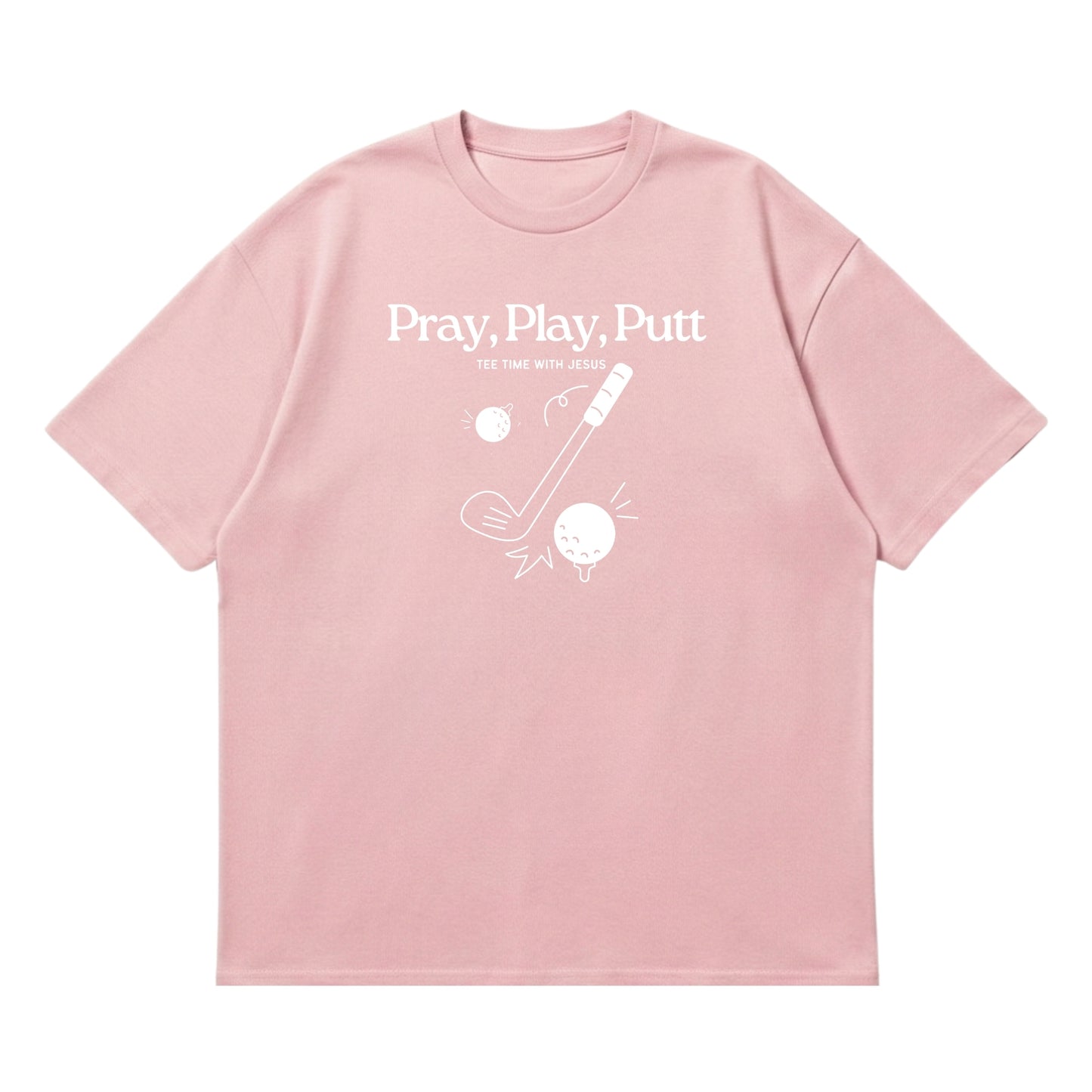 Tee time with Jesus  – Premium Oversized T-Shirt