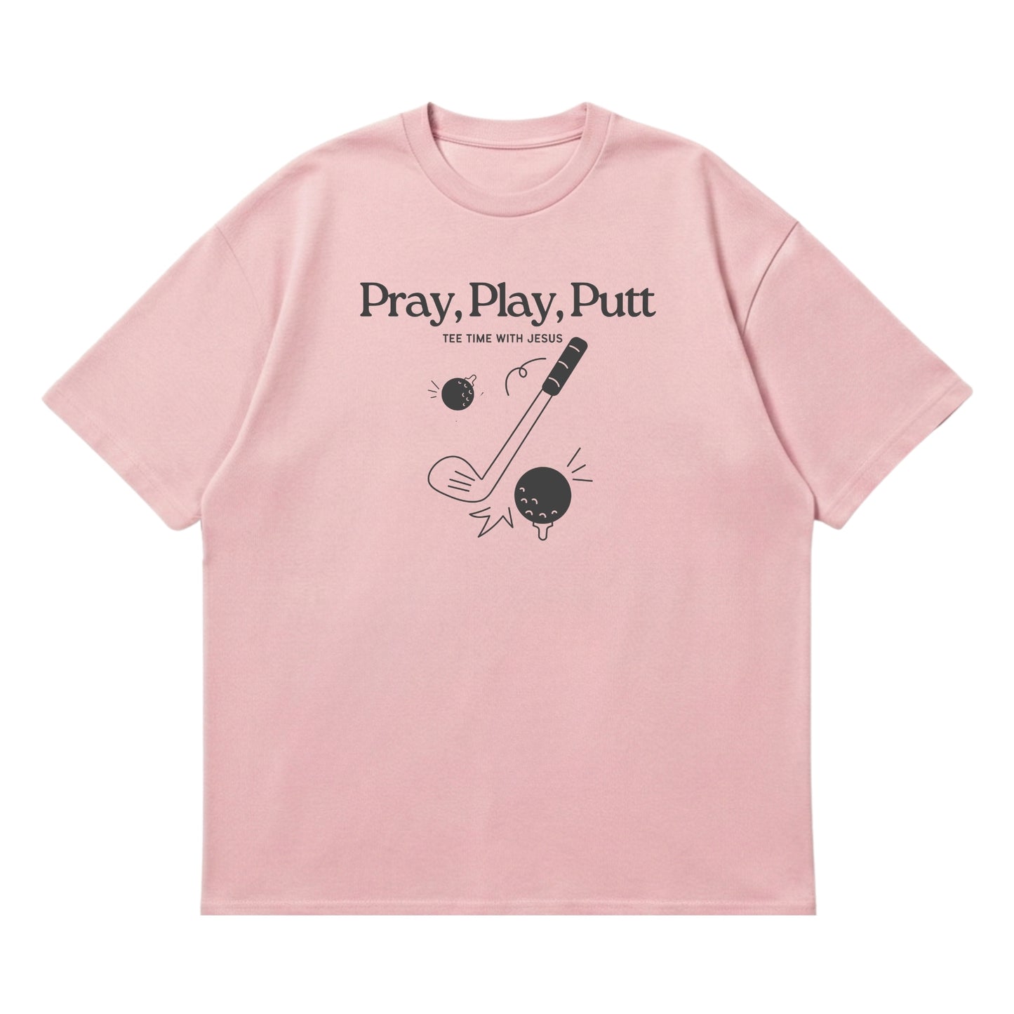 Tee time with Jesus  – Premium Oversized T-Shirt