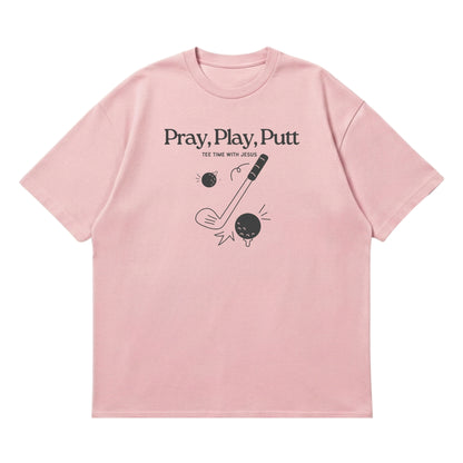 Tee time with Jesus  – Premium Oversized T-Shirt