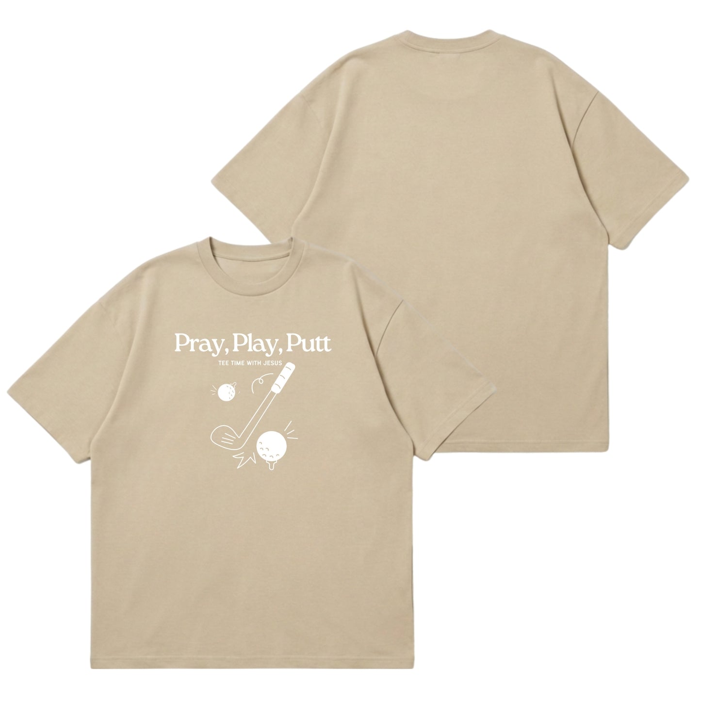 Tee time with Jesus  – Premium Oversized T-Shirt