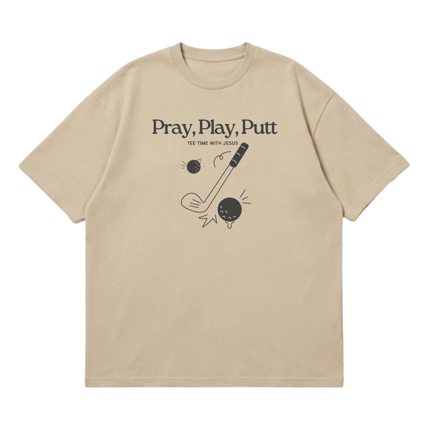 Tee time with Jesus  – Premium Oversized T-Shirt