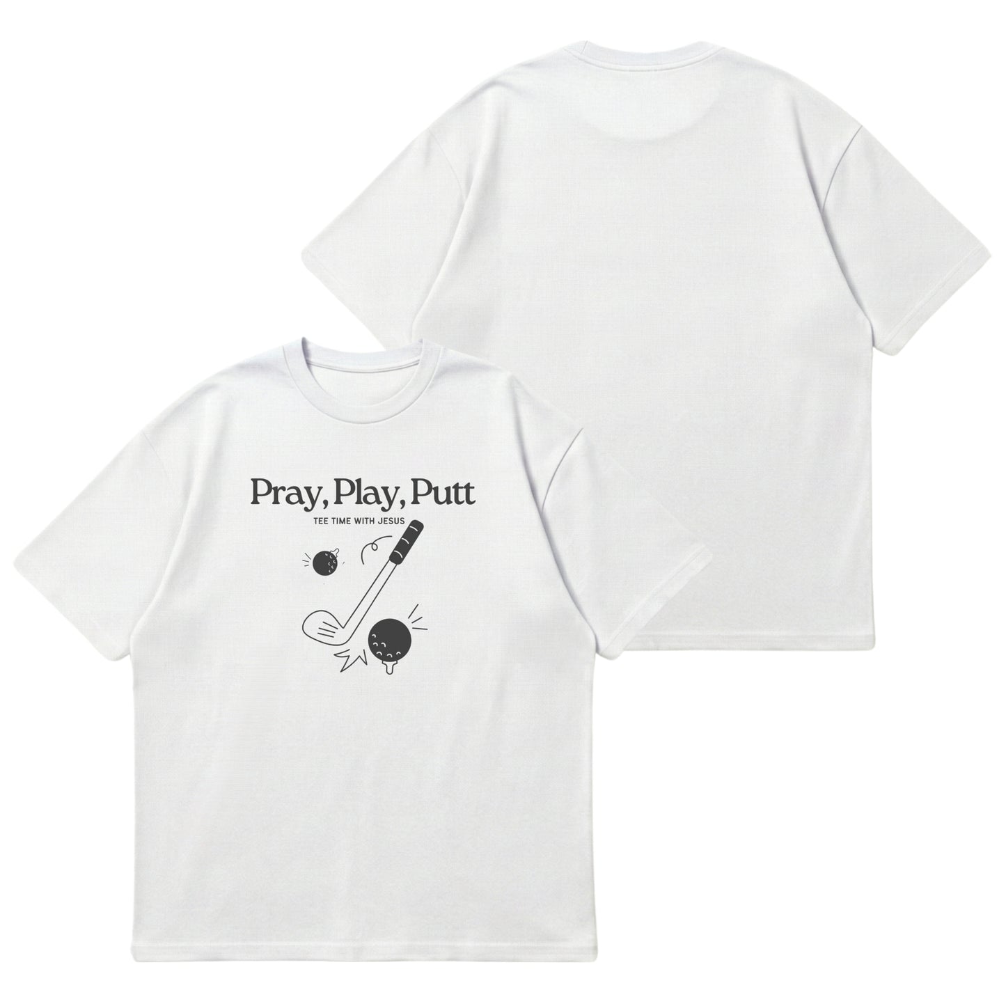 Tee time with Jesus  – Premium Oversized T-Shirt